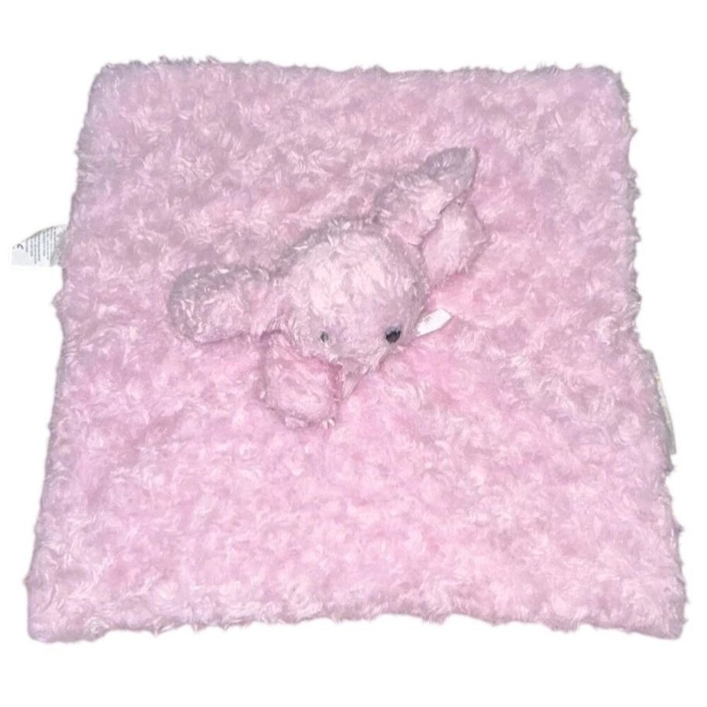 Blankets & Beyond Pink Rosette Swirl Puppy Dog Plush Lovey Security Blanket